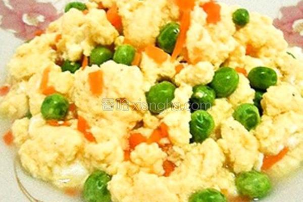 水炒青豆胡萝卜鸡蛋的做法_水炒青豆胡萝卜鸡
