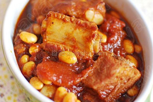 番茄黄豆焖排骨的做法_番茄黄豆焖排骨的做法