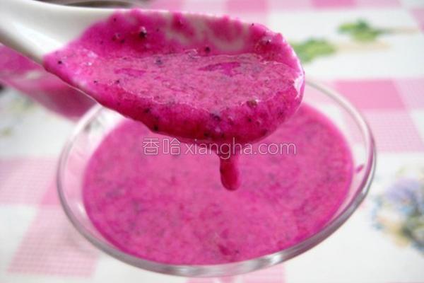 红肉火龙果酸奶昔的做法_红肉火龙果酸奶昔的