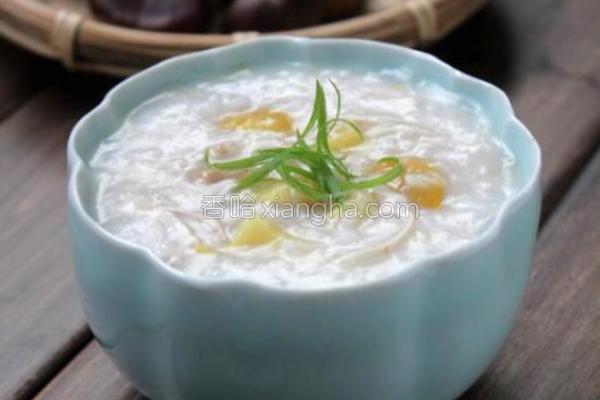 板栗鸡丝粥的做法_板栗鸡丝粥的做法大全_板