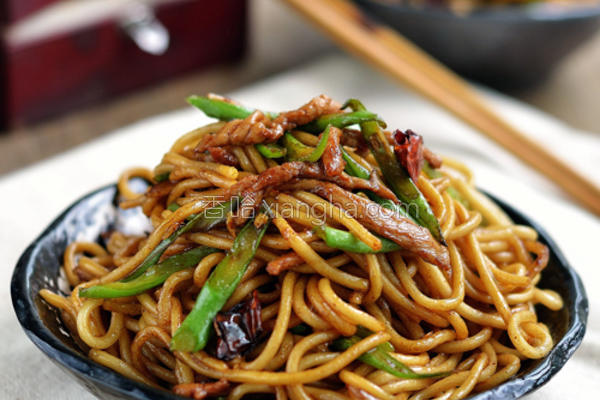 豆角肉丝炒面的做法_豆角肉丝炒面的做法大全