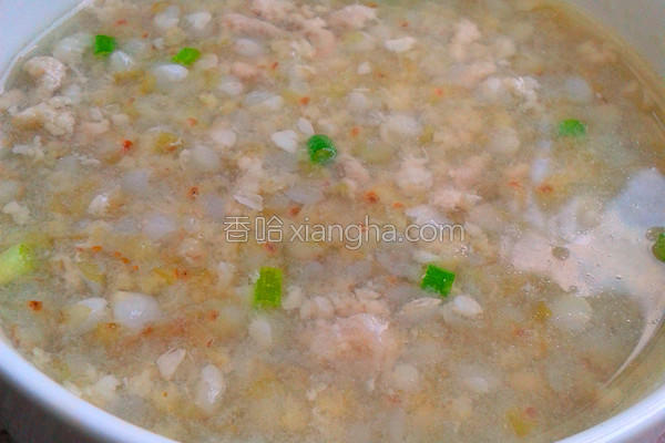 荞麦小米肉末粥的做法_荞麦小米肉末粥的做法