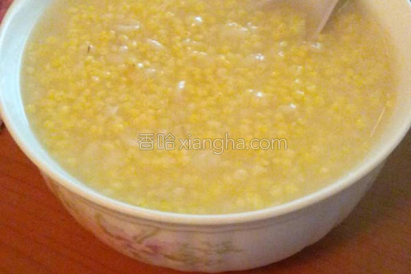 煮小米麦片粥☆的做法_煮小米麦片粥☆的做法