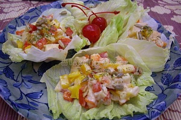 生菜苹果虾松的做法_生菜苹果虾松的做法大全