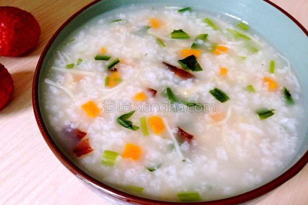 贝蔬菜粥的做法_砂锅干贝蔬菜粥的做法大全_