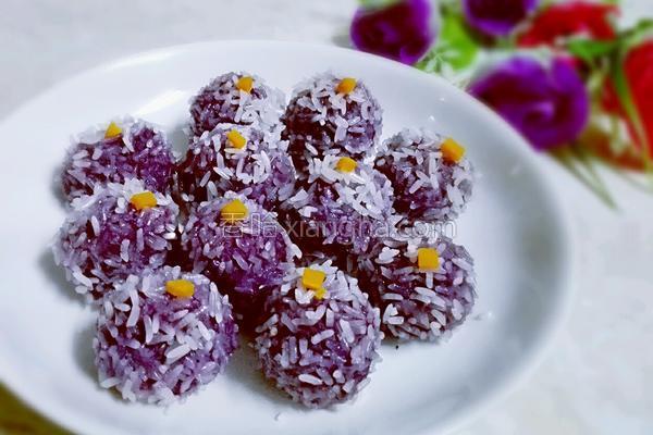 薯糯米丸子的做法_紫薯糯米丸子的做法大全_