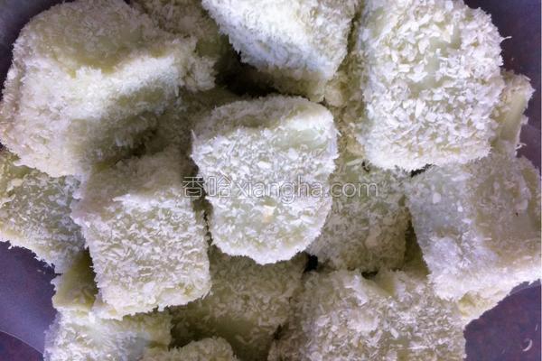 薄荷牛奶椰蓉小方糕的做法大全【图】_薄荷牛