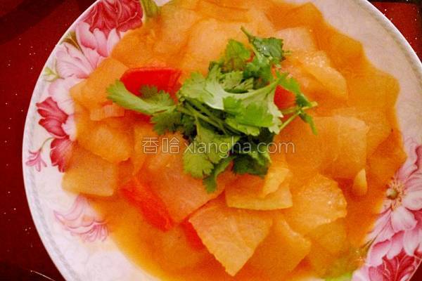 西红柿炒冬瓜片的做法_西红柿炒冬瓜片的做法