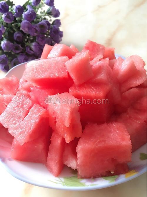 西瓜冰粥和西瓜冰块的做法大全