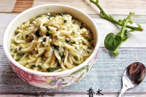 木耳菜南瓜焖烂面的做法_木耳菜南瓜焖烂面的