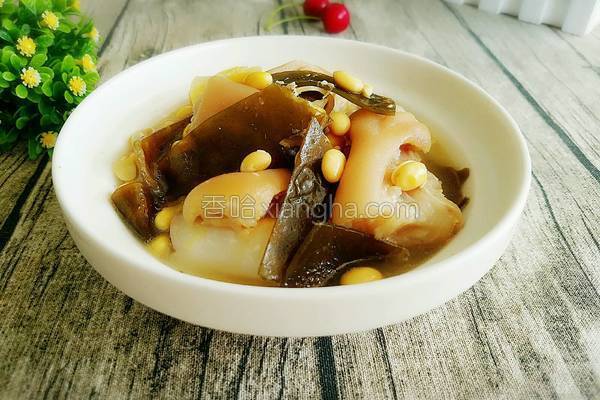 海带黄豆炖猪蹄的做法_海带黄豆炖猪蹄的做法
