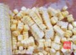 豌豆玉米炒虾球的做法图解3