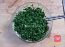 荠菜鲜肉百叶包的做法图解3