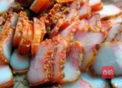 鲜黄豆炒腊肉的做法图解2