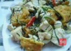 小根蒜鸡蛋炒豆腐的做法图解10
