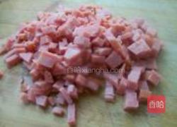 芹菜叶炒米饭的做法图解2