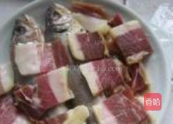 火腿蒸小黄鱼的做法图解3