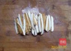 肉丝香干炒大蒜的做法图解1