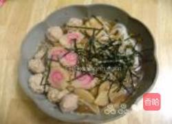 鸡肉丸汤煮乌冬的做法图解8