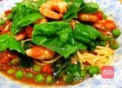 茄汁鲜虾青豆意面的做法图解8