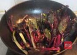 腊肉红菜苔的做法图解5