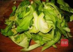 素炒芥菜梗的做法图解4