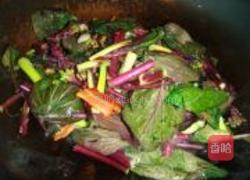腊肉炒红菜苔的做法图解4