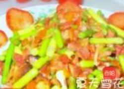 火鸡腿炒蒜苔的做法图解6