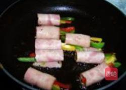 香煎培根彩椒卷的做法图解5