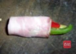 香煎培根彩椒卷的做法图解4
