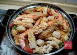 焗鸡肉海鲜饭的做法图解8