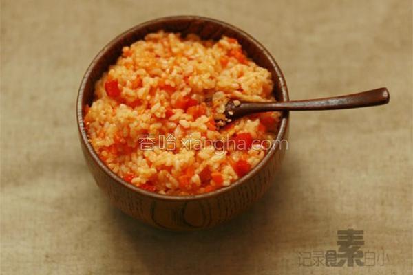 红色系茄汁炒饭的做法_红色系茄汁炒饭的做法
