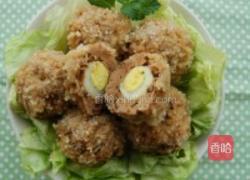 卤蛋肉圆蒸的做法图解8