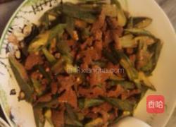 秋葵炒牛肉的做法图解3