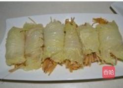 黄花菜白菜卷的做法图解4