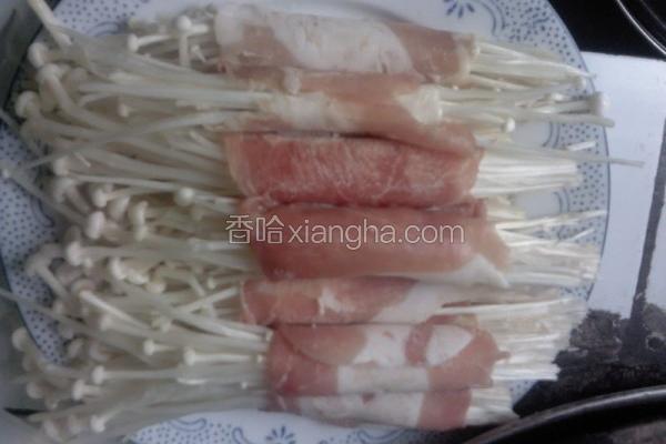 金针菇羊肉卷
