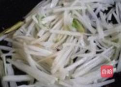 白萝卜炒肉丝的做法图解4