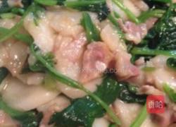 菠菜咸肉炒年糕的做法图解8