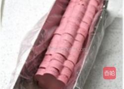 桃花手绘蛋糕卷的做法图解6