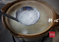 雪蛤莲子白果粥的做法图解5