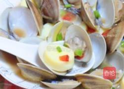鸡蛋豆腐蒸文蛤的做法图解8