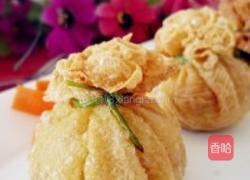 豆腐皮鲜虾包的做法图解5