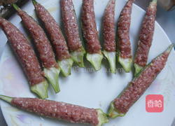 肉酿秋葵的做法图解10