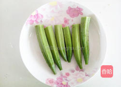 竹荪酿秋葵的做法图解3