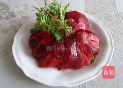 烟熏鸭脯肉红酒梨的做法图解13