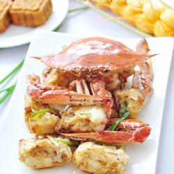 葱姜干炒蟹的做法[图]