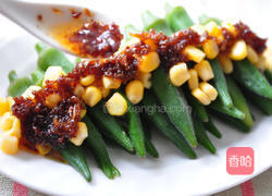 红葱肉酱拌秋葵的做法图解4