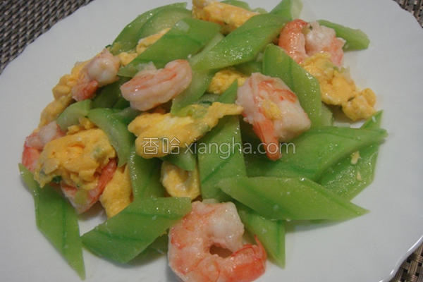 丝瓜虾仁炒蛋的做法_丝瓜虾仁炒蛋的做法大全