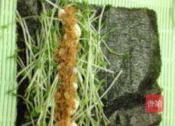 海苔豆苗卷的做法图解3