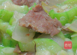肉片丝瓜的做法图解5